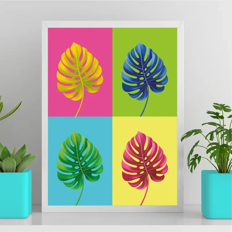 Folhas coloridas Popart