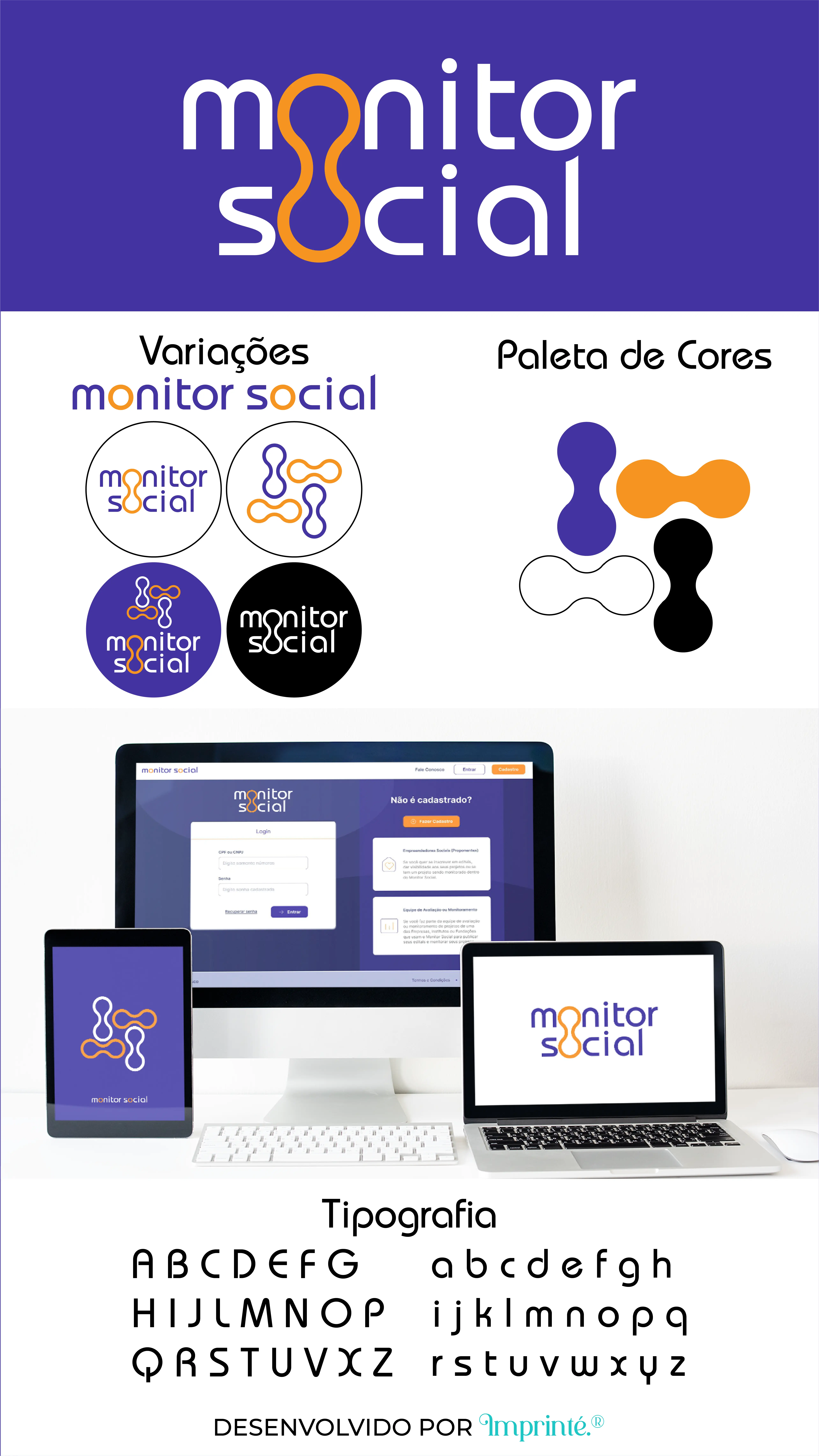 Criação de identidade visual completa para empresas online: Transforme sua marca com a criar logo profissional, fazer logotipos personalizados e comprar identidade visual completa, garantindo destaque no mercado com ideia design único e exclusivo. Logo para software ti desenvolvedor de sistemas informática roxo e laranja