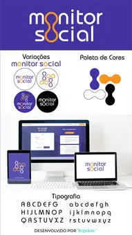 Criação de Logotipo Identidade Visual Logomarca para desenvolver de software e programador para programa site nas cores azul e roxo e laranja e branco estilo acessível e prático