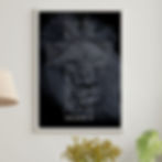 Arte Digital Imagem para Quadro Decorativo para Imprimir com frase Salmos 91 Cruz -  Leão Quadro religioso minimalista animal