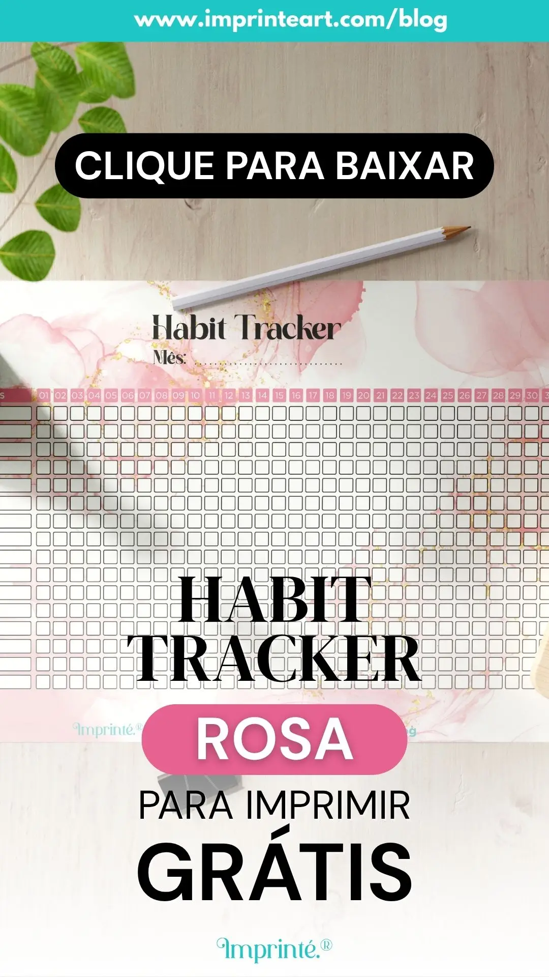 Planner Digital Aquarela Rosa Grátis para Imprimir: Organize-se com Estilo
