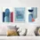 Miniatura: Enjoy the little things Listras azul e branco - Arcos Abstratos azul e vermelho