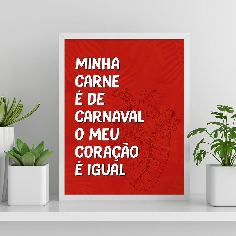 Minha carne é de carnaval o meu coração é igual - Vermelho