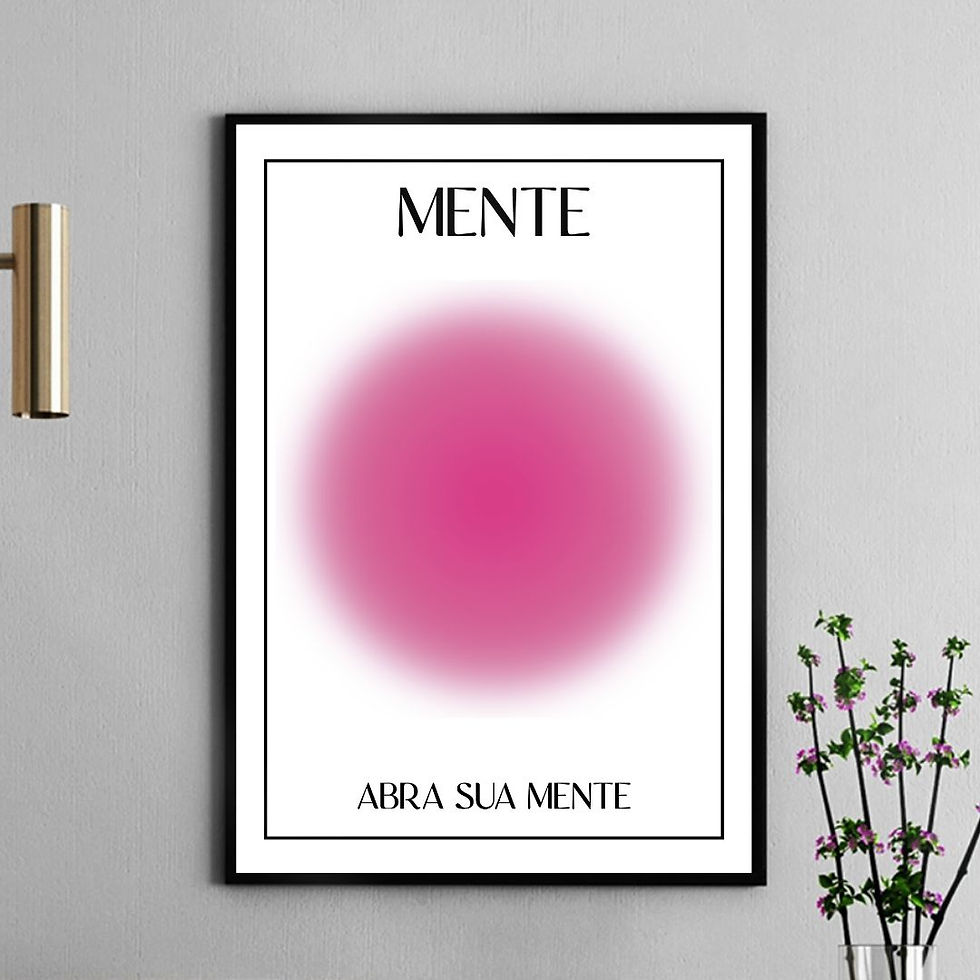 Arte Digital Imagem para Quadro Decorativo para Imprimir com frase Abra sua mente - Círculo Rosa Religioso Espiritualismo