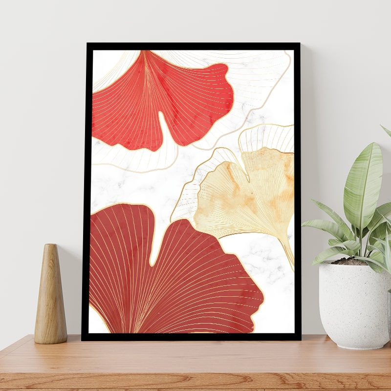 Folhas Vermelho e Dourado