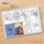 Mini Livro para Colorir de personagens infantis stitch rapunzel bts kpop mickey e minnie Desenhos Prontos para Imprimir e Criar uma Lembrancinha Criativa e Econômica atividade para crianças colorir coordenação motoro divertido grátis para baixar 1 folha a4 como montar passo a passo tutorial
