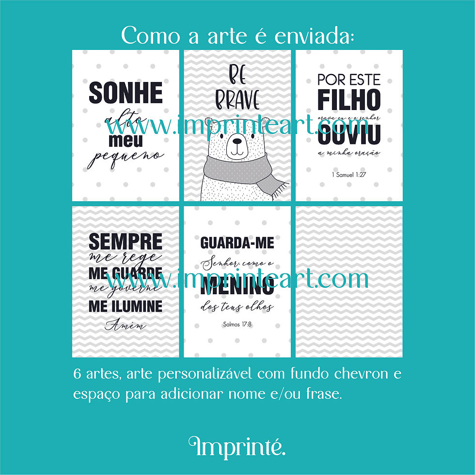 Miniatura: Urso Escandinavo Be Brave - Sonhe alto meu pequeno - Cinza - Com nome
