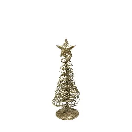 Enfeite mini arvore dourada para decoração de natal DIY fácil e barato