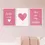 Miniatura: Arte Digital Imagem para Quadro Decorativo Infantil para Imprimir e decorar Quarto de Menina Rosa e Branco minimalista frase