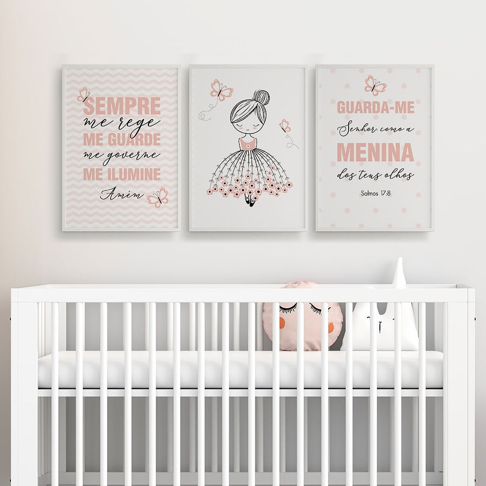 Menina vestido flores - Guarda-me senhor como a menina - Sempre me rege - Rosa