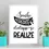 Miniatura: Arte Digital Imagem para Quadro Decorativo para Imprimir e decorar com frase Sonhe Acredite Dedique-se Realize Preto e Branco