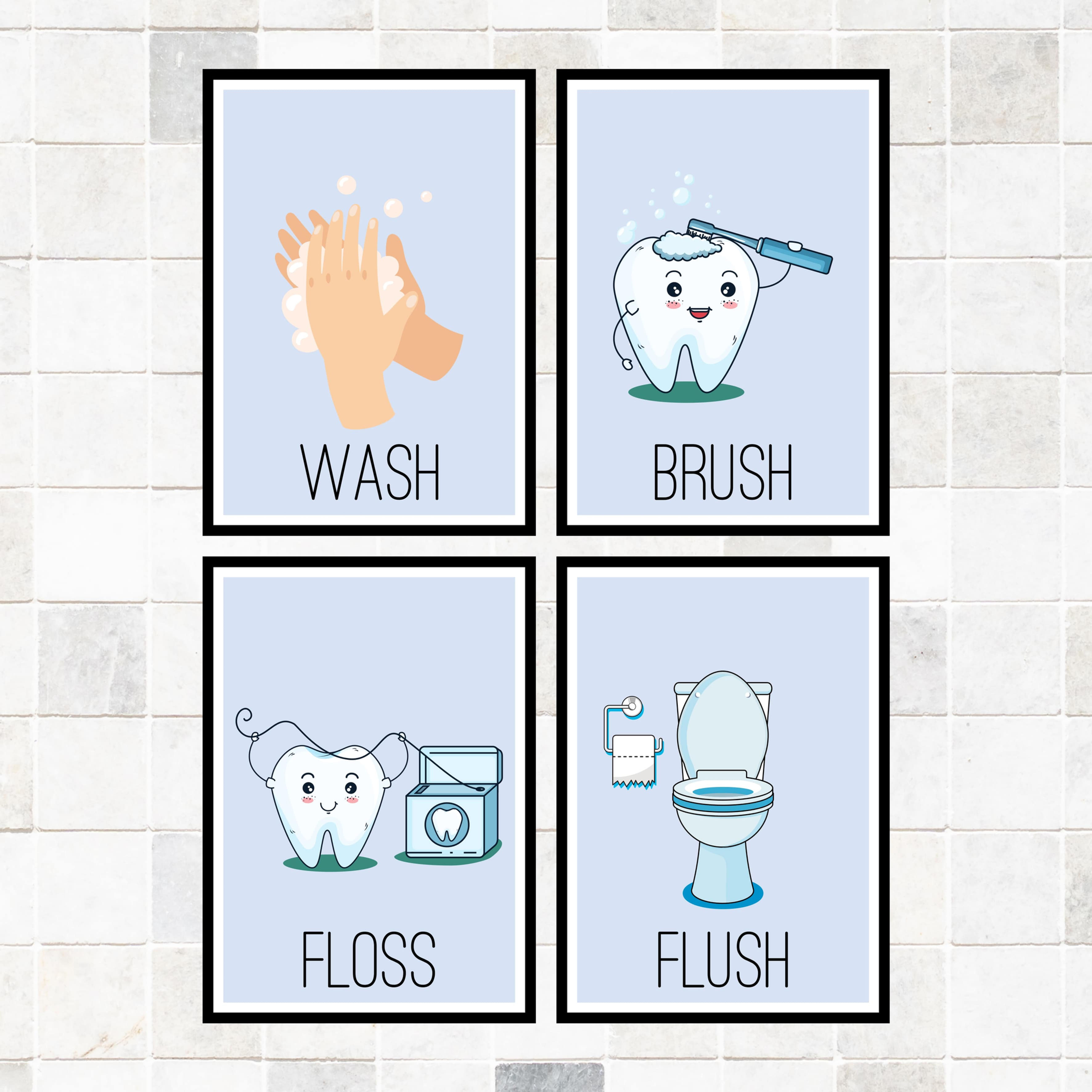 Wash Brush Floss Flush - Banheiro