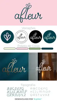 Criação de Logotipo Identidade Visual Logomarca de floricultura e buquês nas cores azul e rosa e verde e branco