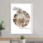 Miniatura: Template para Canva Arte Digital Imagem para Quadro Personalizado de Dia das Mães com fotos presente diy com frase para mãe