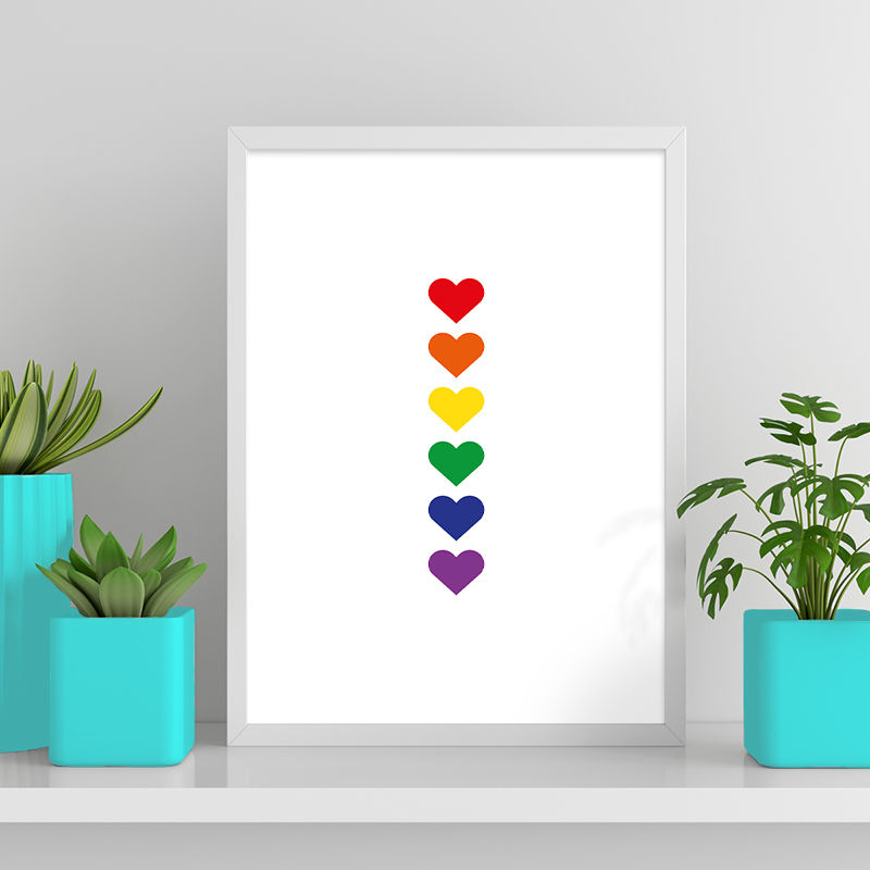 Corações Arco Íris