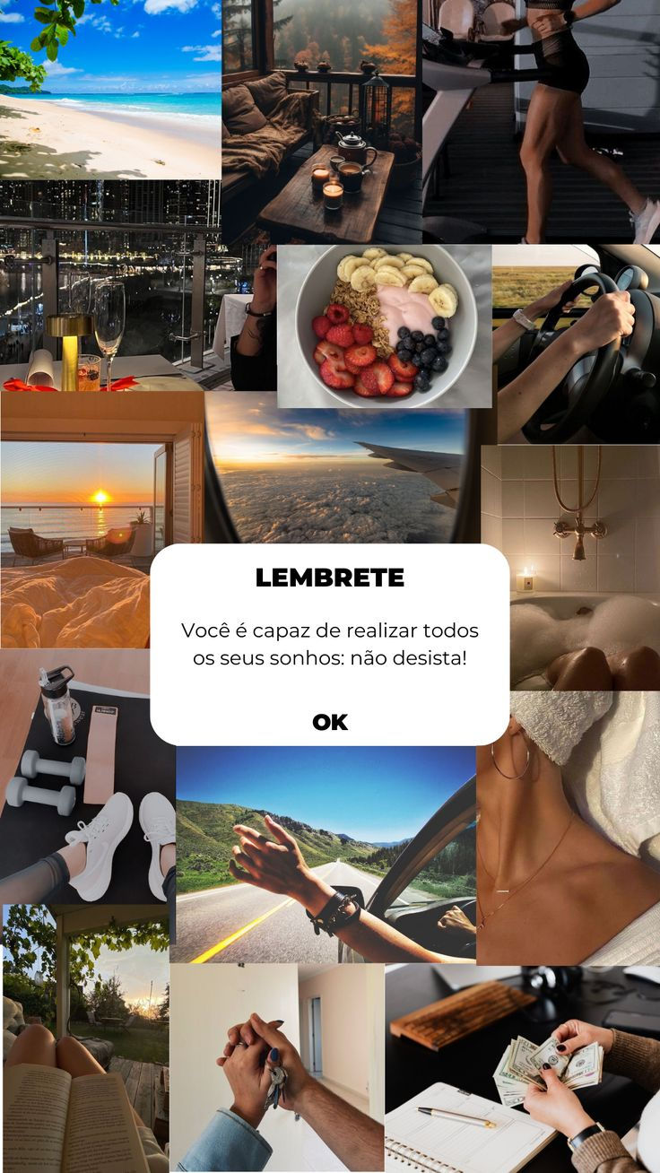 Quadros dos Sonhos Personalizado no Canva Grátis Modelos Prontos para Editar e Imprimir mapa vision board aesthetic metas do ano para realizar