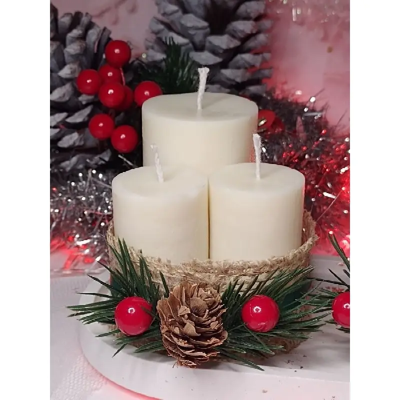 Vela decorativa de Natal para decoração de natal DIY fácil e barato