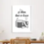 Arte Digital Imagem para Quadro Decorativo para Imprimir com frase Alexa Lave a Louça Branco e Preto Minimalista Engraçado