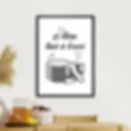 Arte Digital Imagem para Quadro Decorativo para Imprimir com frase Alexa Lave a Louça Branco e Preto Minimalista Engraçado