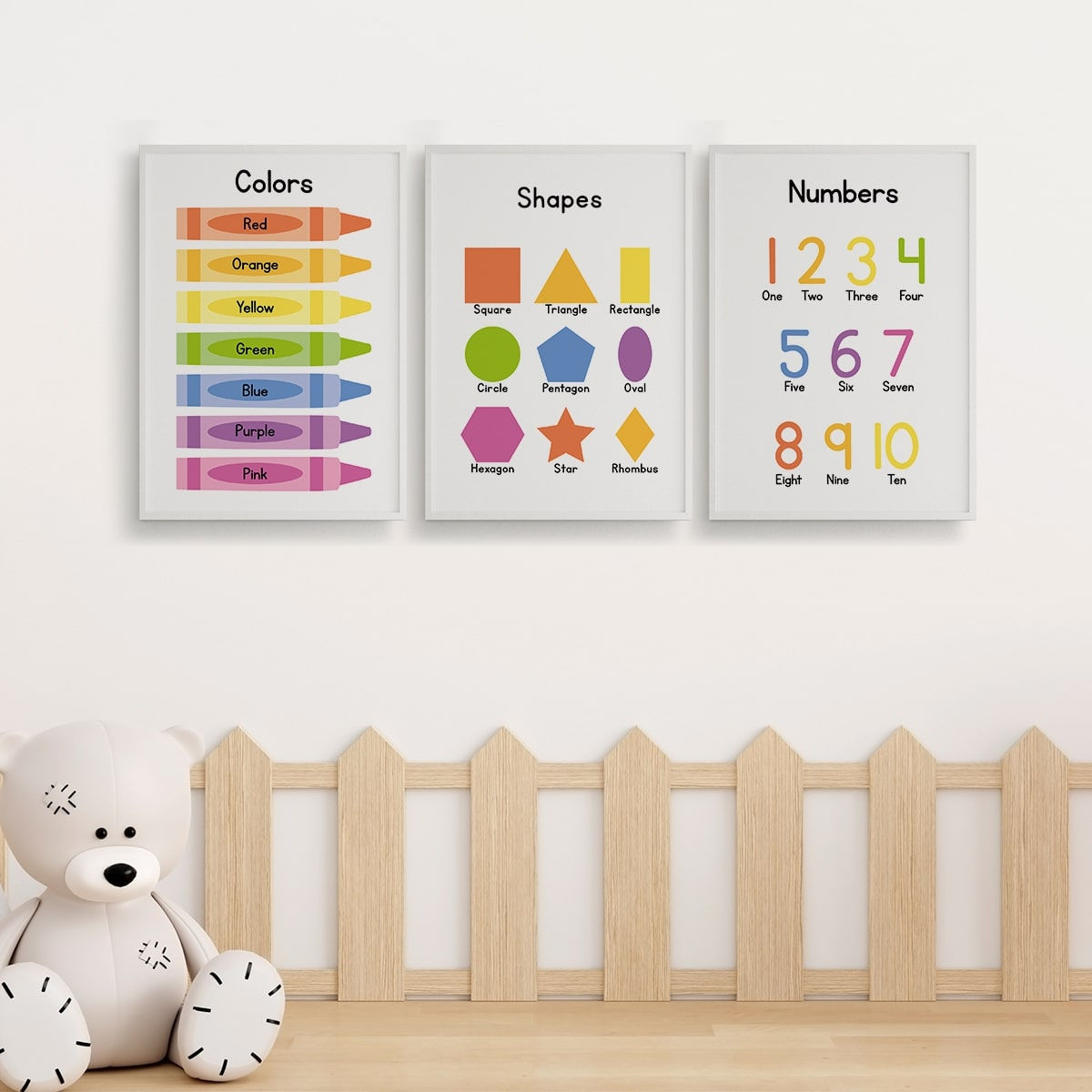 Cores Formas Geométricas e Números em Inglês