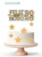 Topos de Bolo de Ano Novo para Imprimir Grátis: Baixe e Decore sua Festa de Reveillon toppers em pdf fazer em casa diy gratuito dourado prata e rosegold glitter