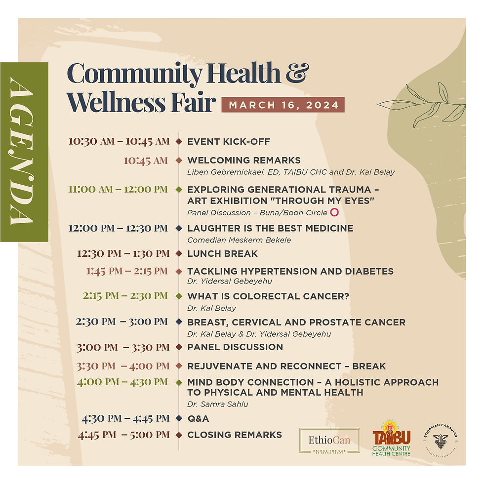 Community Health & Wellness Fair 2024 Agenda