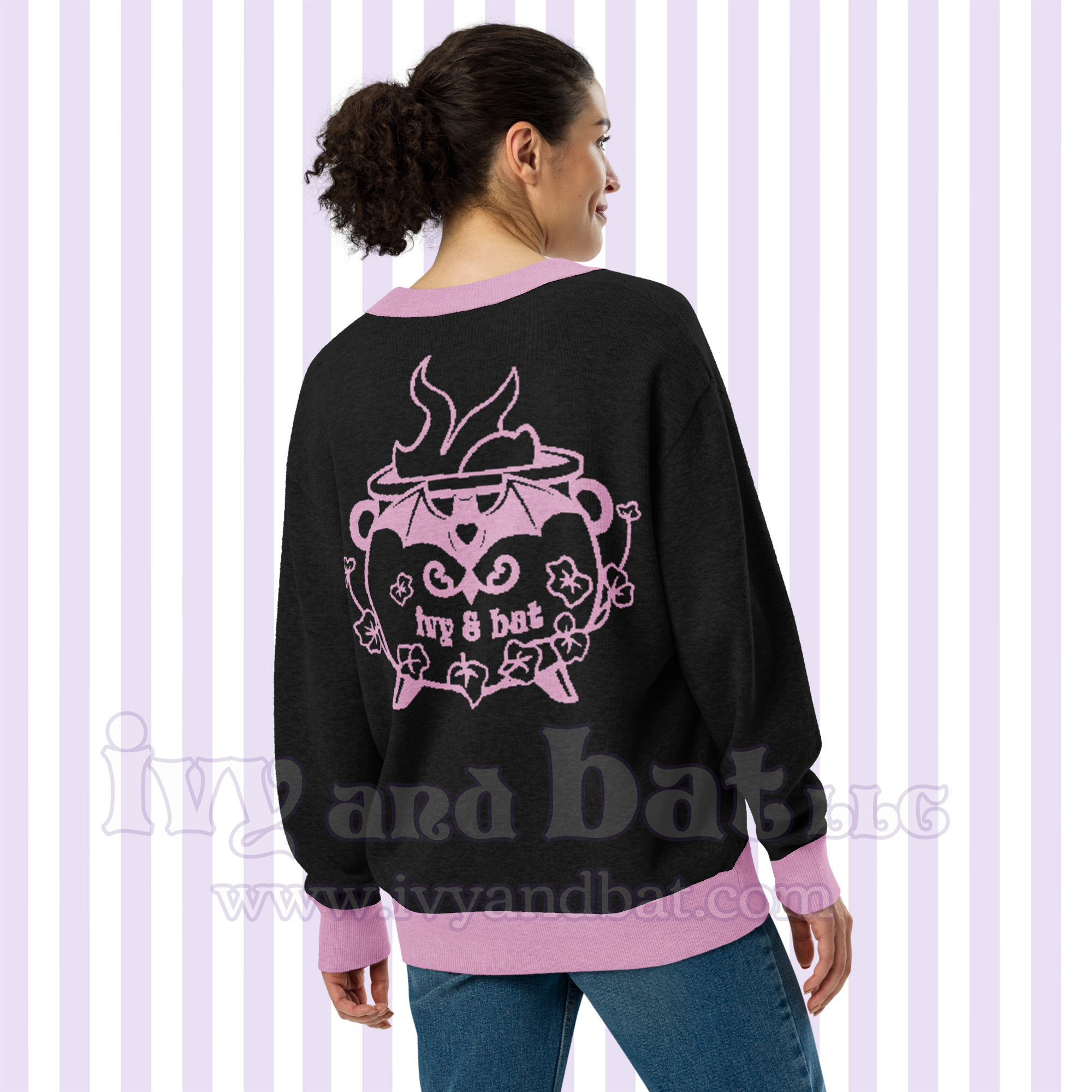 Ivy and Bat Classic Letterman Style Knitted Cardigan