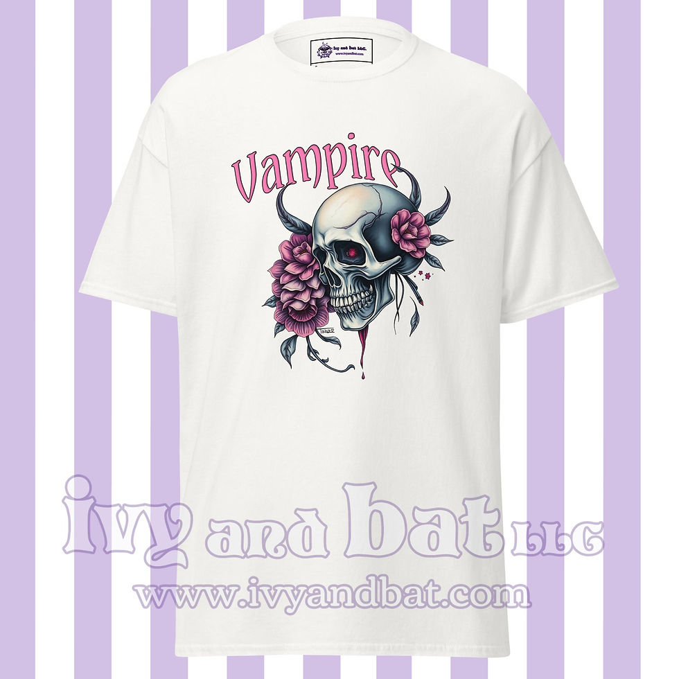 Thumbnail: Vampire Skull Gothic Graphic Art Unisex classic tee
