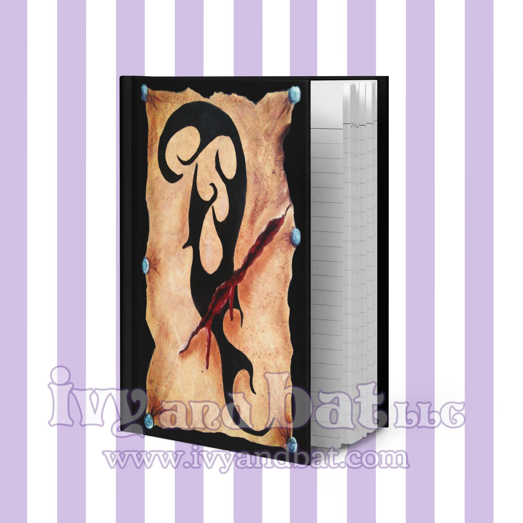 Tribal Tattoo Body Horror Gothic Hardcover journal