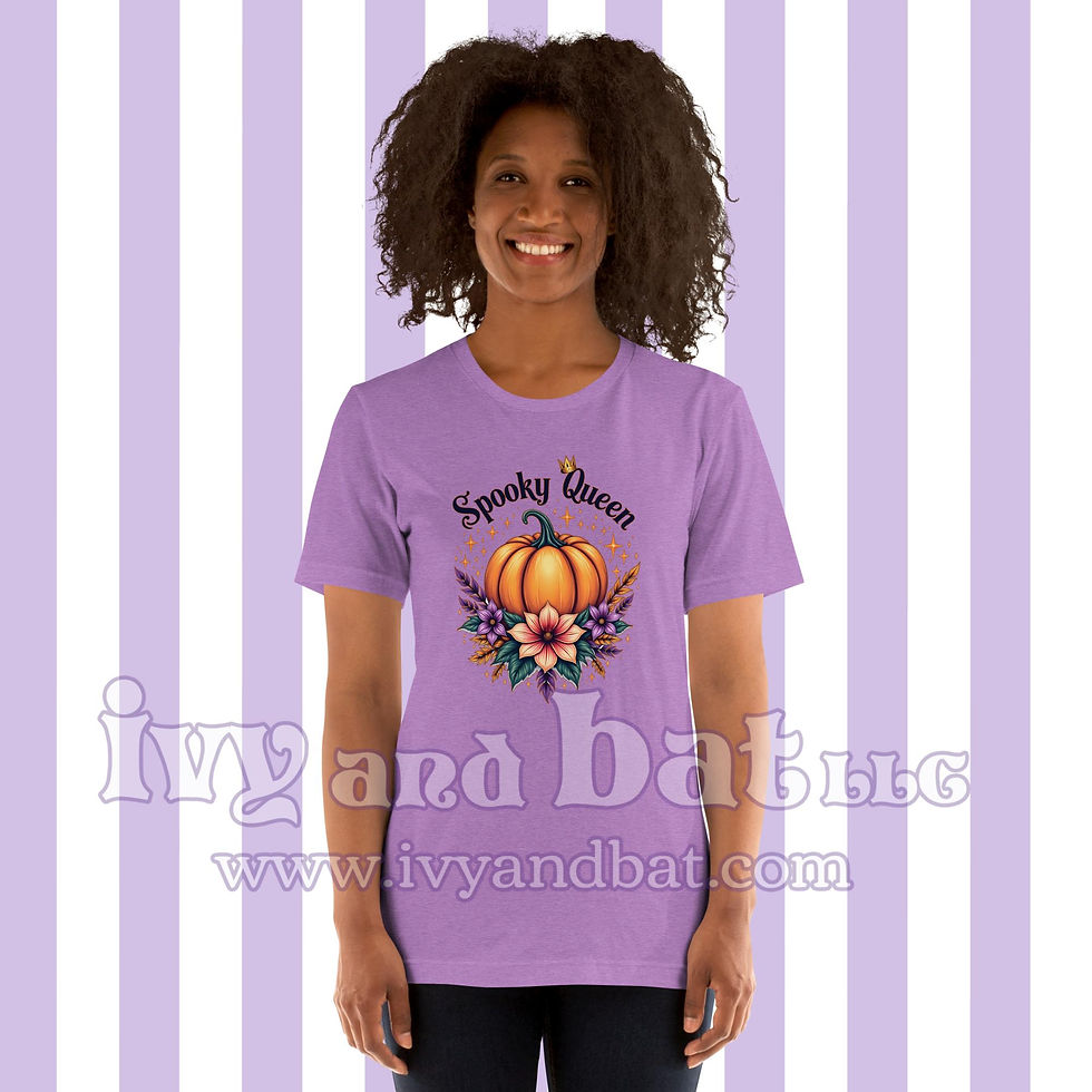 Thumbnail: Spooky Queen Pumpkin Halloween Autumn Unisex t-shirt