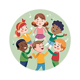 multicultural-group-children-holding-hands-circle-dancing-celebrating-cheerful-cartoon-ill