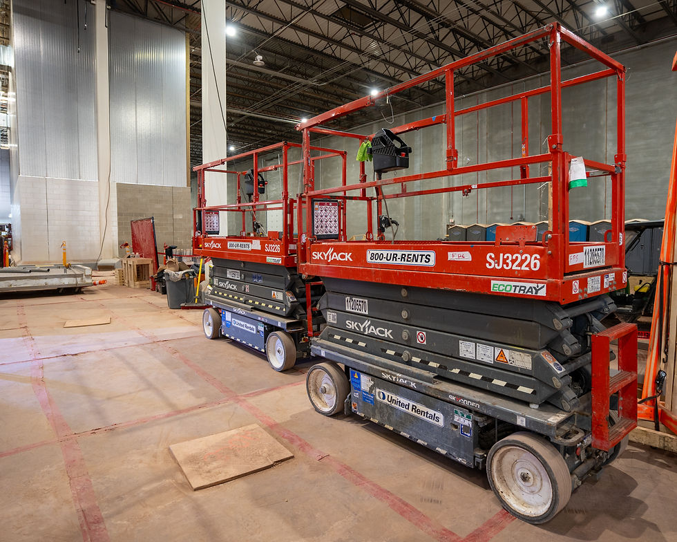 MEWPs waiting to be put to work.