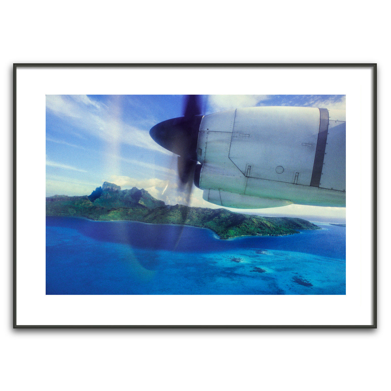 Flying into Bora Bora