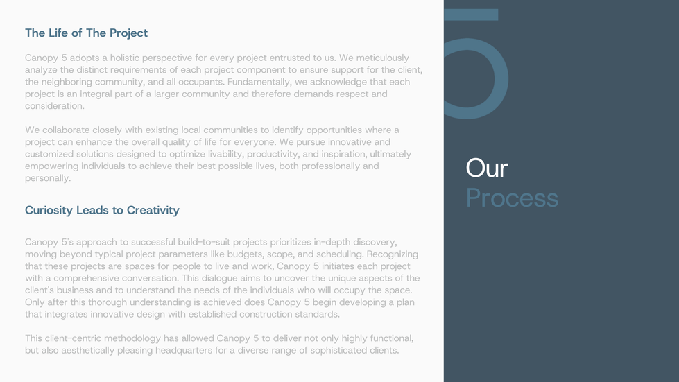 Our Process RFP Slide