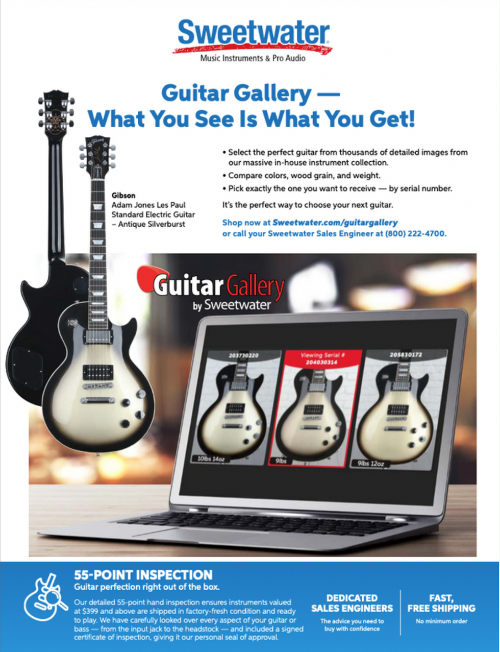 Print Ad Running in Guitar Player Magazine, October 2023