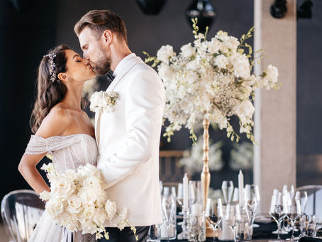 BLACK & WHITE WEDDING AT OBELISK WINERY IN CZECHIA