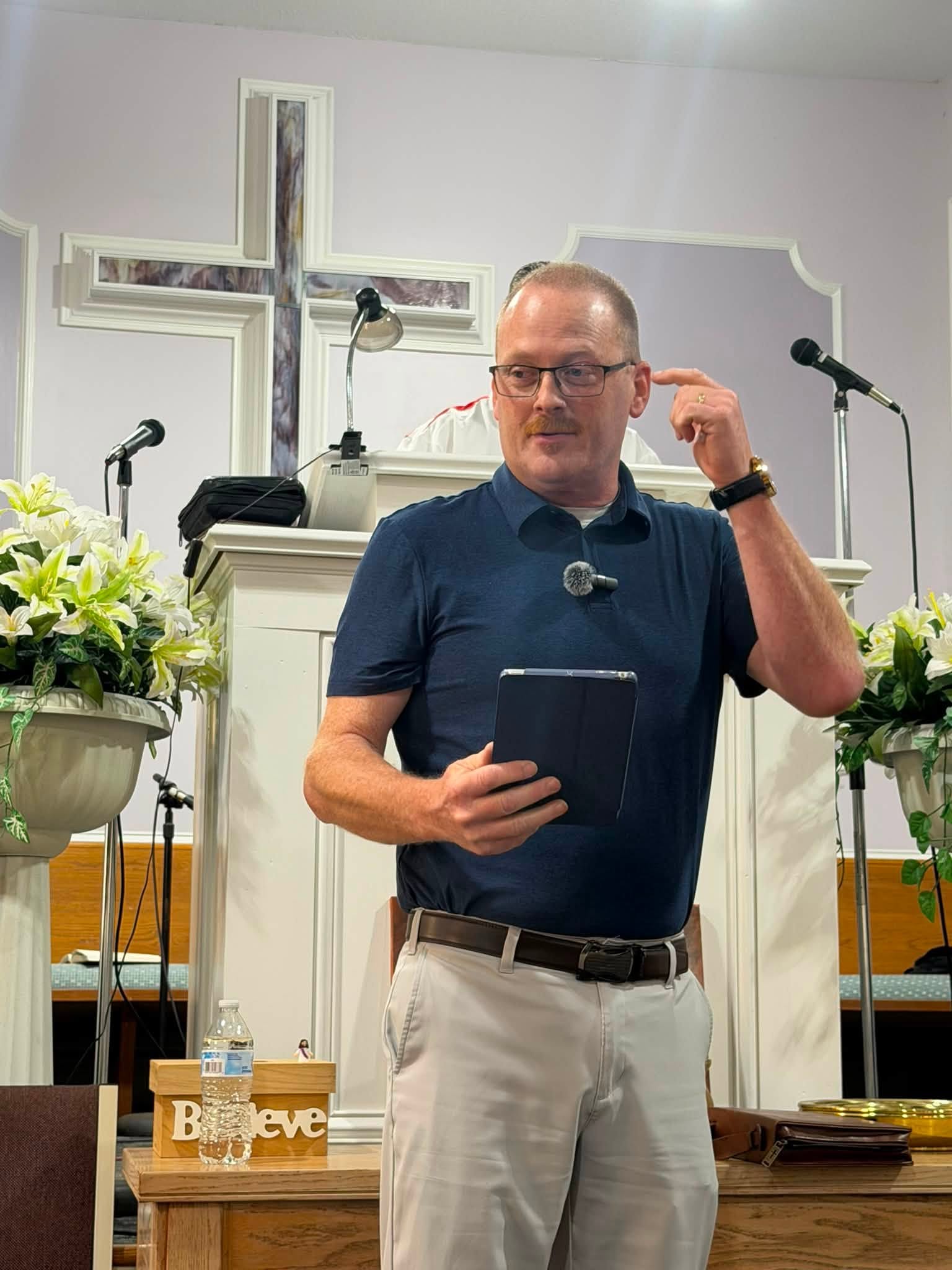 Teacher explaining scripture
