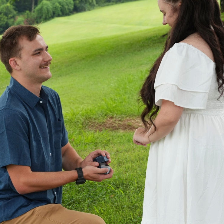 Brent Hodge proposing to Marisa Davis
