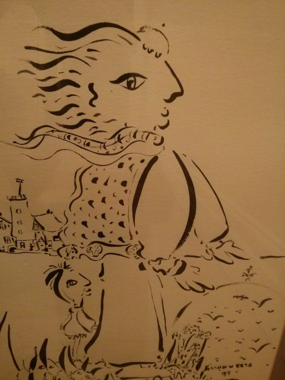 Le dessin du peintre Alain Bissonnette accompagne un texte de l'auteure Manon Vincent