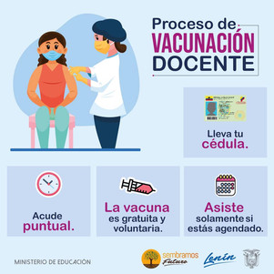 Inició proceso de vacunación a docentes del país