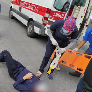Afectado en siniestro de una motocicleta fue atendido por entidades de rescate