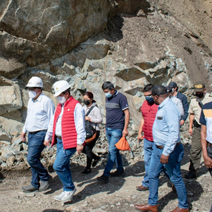 Ministro de transporte y autoridades inspeccionan estado de vía Ibarra - San Lorenzo