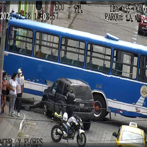 Siniestro de tránsito en el centro de Ibarra fue coordinado por el ECU 911