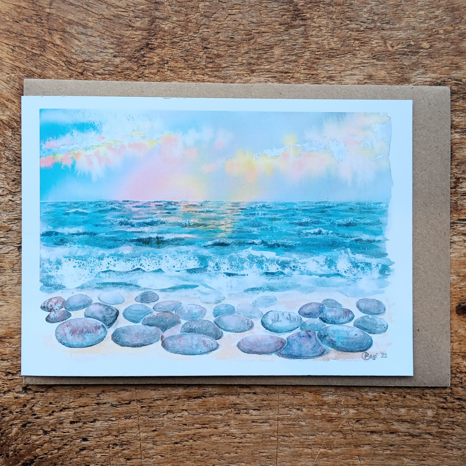 Neon Dawn - A5 Greetings Card