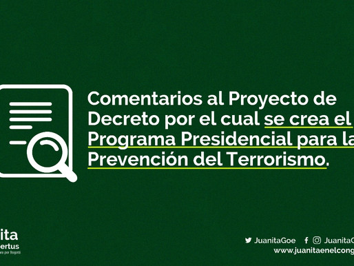 Comentarios al programa de prevención del terrorismo