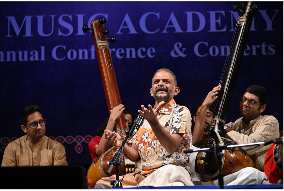 T.M. Krishna rendered Perumal Murugan’s verses as a Viruttam in ragas Karaharapriya, Varali and Anandabhairavi. | Photo Credit: SRINATH M