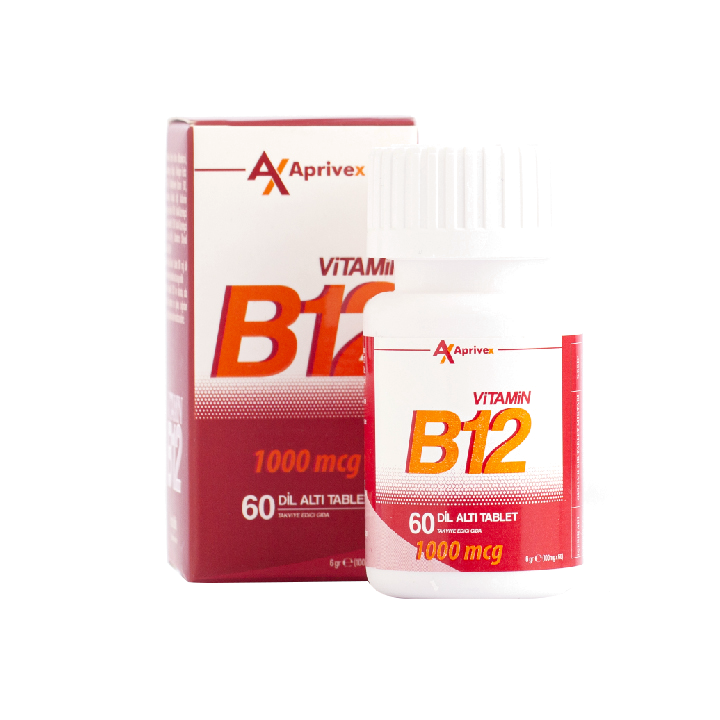 Aprivex B12 Vitamin 1000 Mcg Dil Altı Tablet 60 Tablet