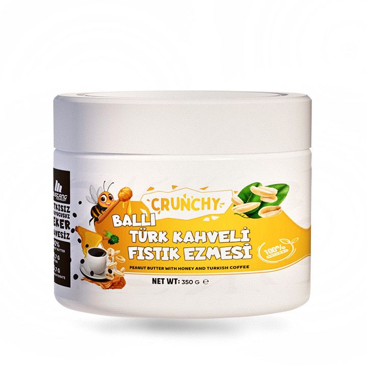 Mustang Nutrition Crunchy Ballı Türk Kahveli Fıstık Ezmesi 350 g