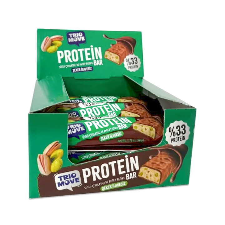 Trio Move Protein Bar 9 Adet X 50 Gr Sütlü Çikolatalı & Antep Fıstıklı