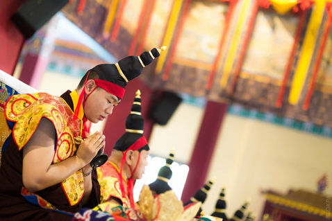 Photograph from KIBI - The Grand Finale — Karmapa International Buddhist Institute, New Delhi, India — June 2015 — photograph by Tokpa Korlo